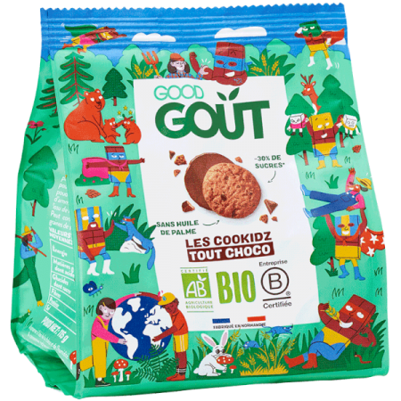 GOOD GOUT Les cookidz tout bio bánh ăn dặm chocolate 120g