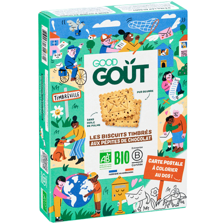 GOOD GOUT Biscuits timbres bánh quy hạt chocolate 110g