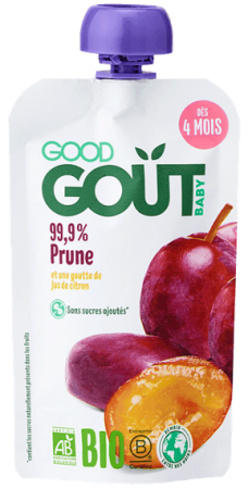 GOOD GOUT Bio trái cây nghiền mận hữu cơ 120g