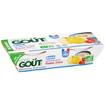 GOOD GOUT sữa chua táo dâu 2x100g