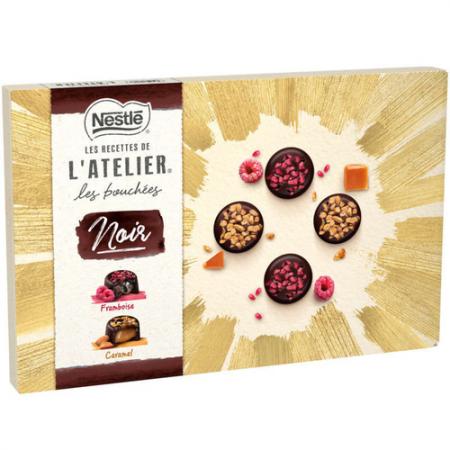 Nestle Chocolate nhân caramel, mâm xôi 398g