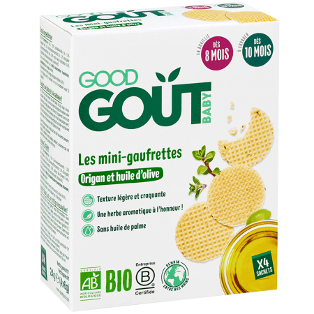 GOOD GOUT Les mini gaufrettes Bio bánh xốp oliu 24g