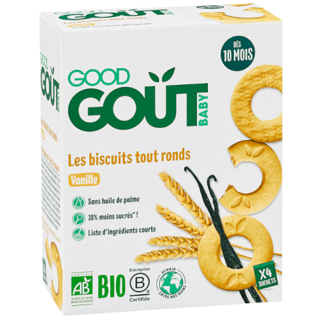 GOOD GOUT Les biscuits tout ronds Bio bánh quy tròn vani 80g