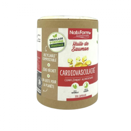 Nat&Form Ecoresponsable Huile de Saumon Cardiovasculaire Dầu Ca Hồi 