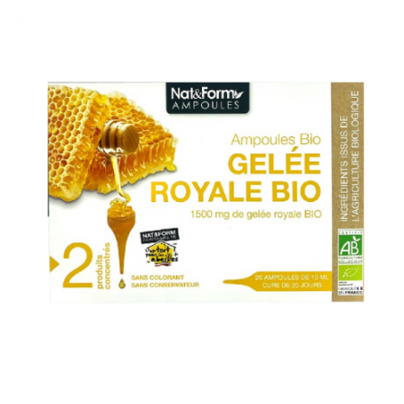 Nat&Form Bio gelee royale Sữa ong chúa hữu cơ 20 ống/hộp