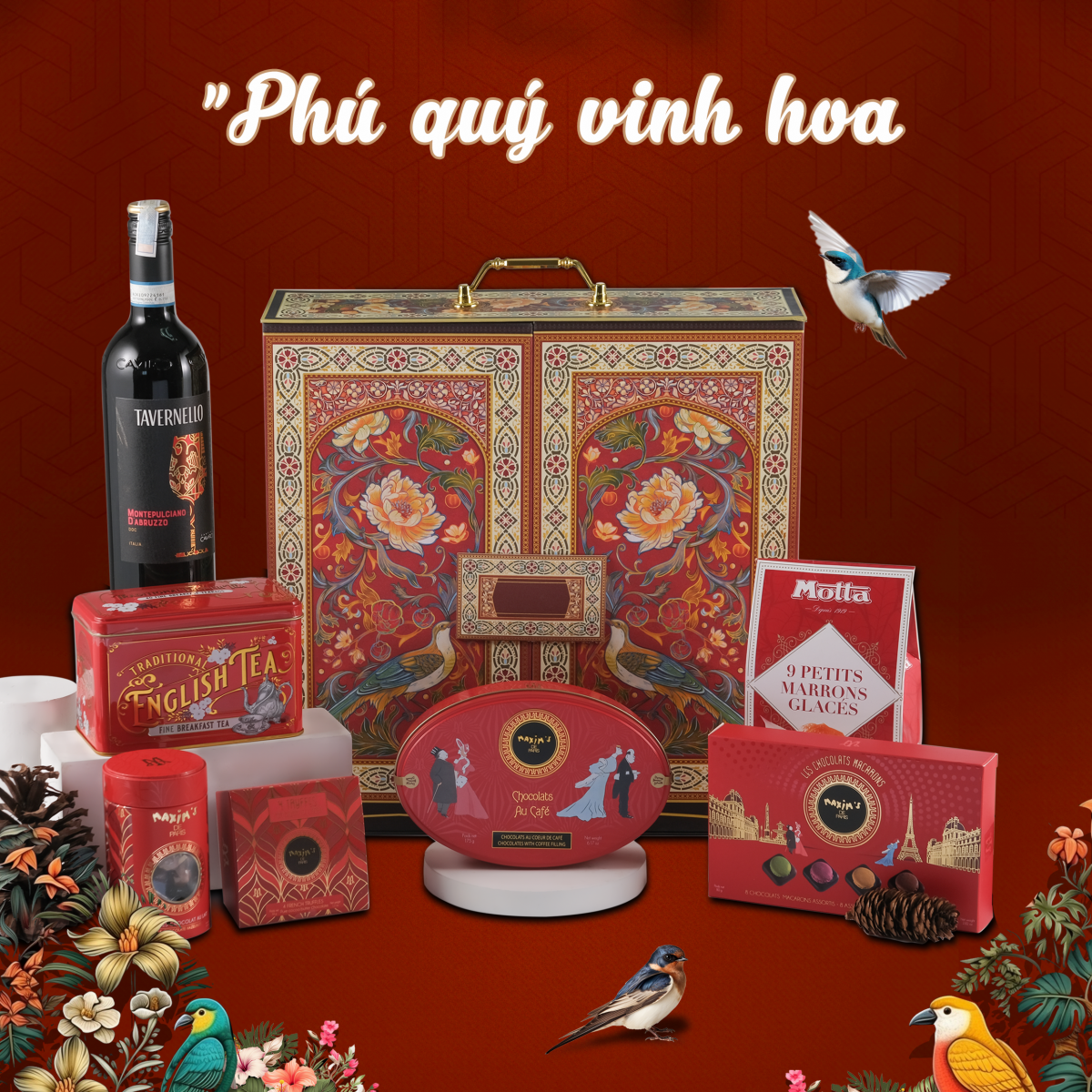 Bánh kẹo Maxim trong set quà Tết