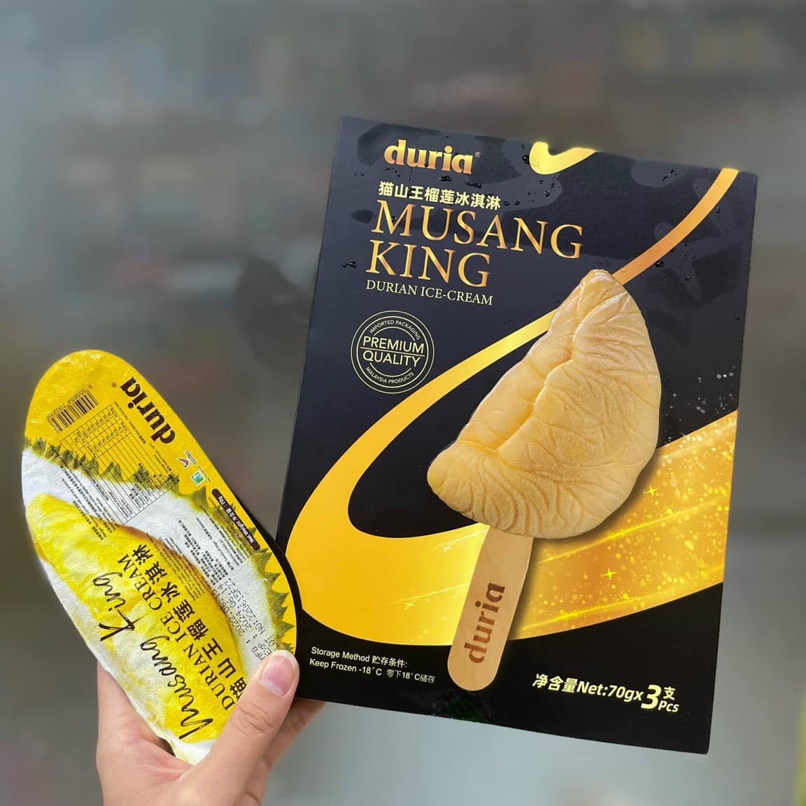 Kem sầu riêng Musang King hộp 3 cây