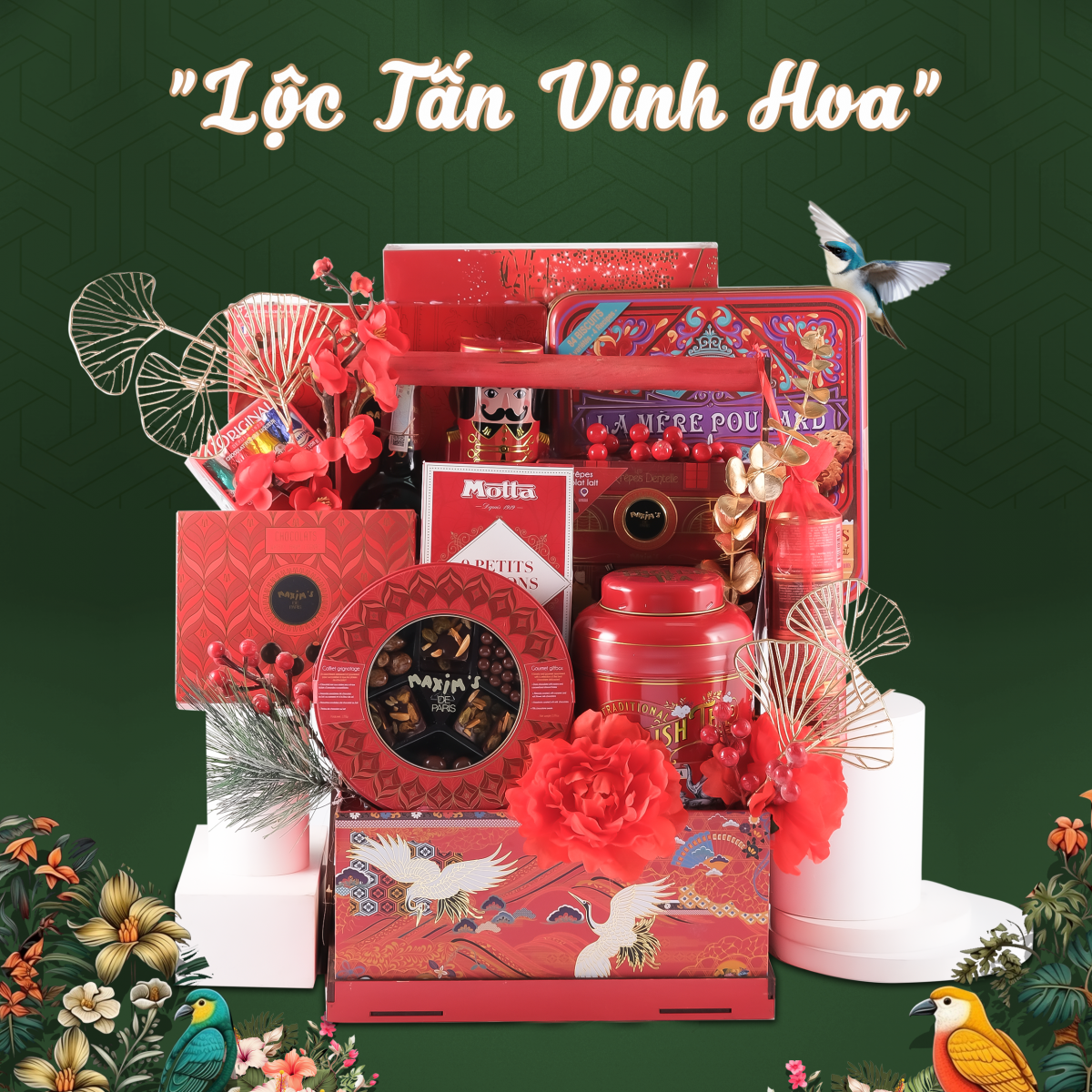 Set quà Tết lộc tấn vinh hoa