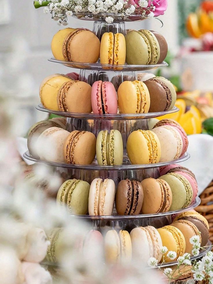 Tháp bánh Macaron cho đám cưới