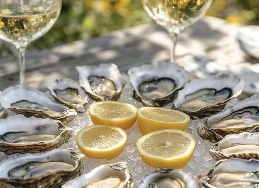 Thưởng thức hàu Pháp Gillardeau cùng Champagne